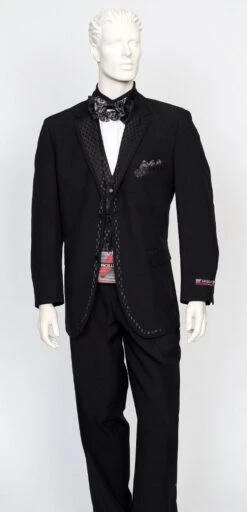 Zacchi Men's 3 Piece Fashion Suit - Solid Color