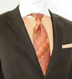 Royal Diamond Men's 2 Piece Poplin Discount Suit - Solid Colors -Stylish Men's Formal Wear brown a62w 51