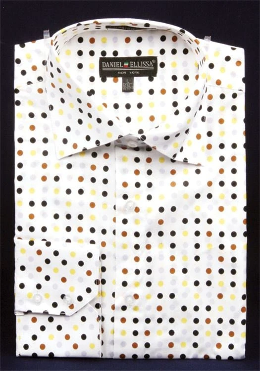 Daniel Ellissa Men's Fashion Dress Shirt - Multicolor Polka Dot 5 Daniel Ellissa Men's Fashion Dress Shirt - Multicolor Polka Dot - Image 3