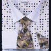 Daniel Ellissa Men's French Cuff Dress Shirt Set - Multi Polka Dot