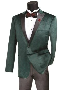 Vinci Men's Slim Fit Sport Coat - Four Stripe Windowpane