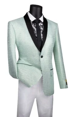 Vinci Men's Slim Fit Sport Coat - Blending Horizontal Stripes