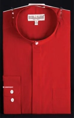Daniel Ellissa Men's Outlet Banded Collar Dress Shirt - Solid Color
