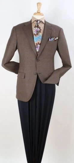 Apollo King Men's 100% Wool Sport Coat - Single Breasted Coat -Stylish Men's Formal Wear c14