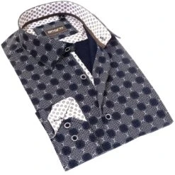 Gravity By Statement Men's Long Sleeve 100% Cotton Shirt - Stylish Patterns 25 Gravity By Statement Men's Long Sleeve 100% Cotton Shirt - Stylish Patterns -Stylish Men's Formal Wear c14.shagreen noir jpg