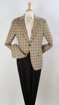 Apollo King Men's 100% Wool Sport Coat - Single Breasted -Stylish Men's Formal Wear c1 22