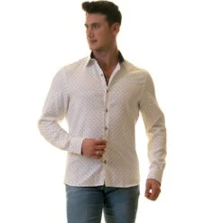 Gravity By Statement Men's Long Sleeve 100% Cotton Shirt - Stylish Patterns 18 Gravity By Statement Men's Long Sleeve 100% Cotton Shirt - Stylish Patterns -Stylish Men's Formal Wear c4 dominic