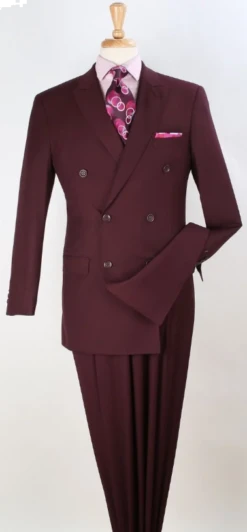 Apollo King Men's 2pc Double Breasted Suit - Double Pleated Pants -Stylish Men's Formal Wear capture1