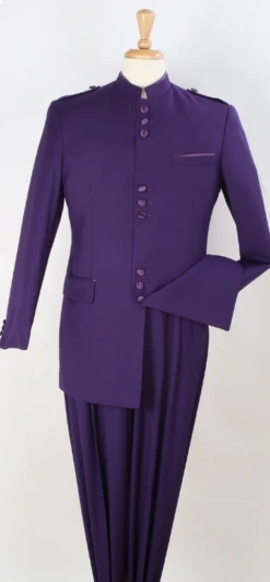 Apollo King Men's 2 Piece Nehru Style Outlet Suit - Mandarin Collar -Stylish Men's Formal Wear capture 7 2