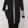 Apollo King Men's 2 Piece Nehru Style Suit - Pastor Church Suit