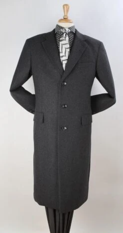 Apollo King Men's Outlet Full Length Top Coat - 3 Button Coat -Stylish Men's Formal Wear cs4 7 9