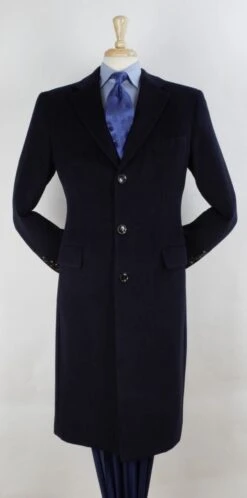 Apollo King Men's Outlet Full Length Top Coat - 3 Button Coat -Stylish Men's Formal Wear cs9 2 10