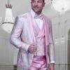 Statement Men's 3 Piece Modern Fit Tuxedo - Tone On Tone -Stylish Men's Formal Wear delano 2 blush