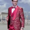 Statement Men's 3 Piece Fashion Tuxedo - Paisley Pattern 1 Statement Men's 3 Piece Fashion Tuxedo - Paisley Pattern -Stylish Men's Formal Wear delano 4 red