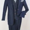 Royal Diamond Men's 3 Piece Fashion Suit - 100% Cotton Denim -Stylish Men's Formal Wear den1