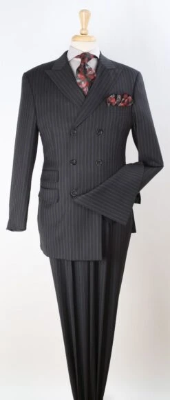 Apollo King Men's 3pc 100% Wool Outlet Double Breasted Suit - Fashion Design -Stylish Men's Formal Wear dh631 1 1 2
