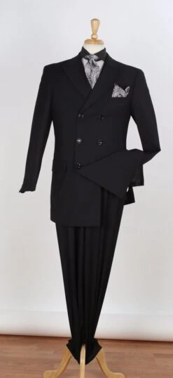 Apollo King Men's 2pc Double Breasted Suit - Wide Peak Lapel