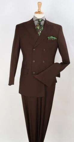 Apollo King Men's 2pc Double Breasted Suit - Wide Peak Lapel -Stylish Men's Formal Wear dm34 25
