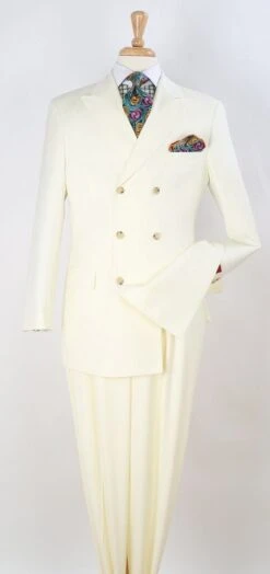 Apollo King Men's 2pc Double Breasted Suit - Wide Peak Lapel -Stylish Men's Formal Wear dm35 25