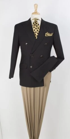 Apollo King Men's Double Breasted Sport Coat - Peak Lapel