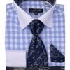 Avanti Uomo Men's French Cuff Dress Shirt Set - Plaid