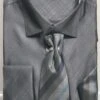 Avanti Uomo Men's French Cuff Shirt Set - Metallic Look