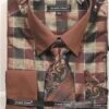 Avanti Uomo Men's French Cuff Dress Shirt Set - Multi Color Checkered