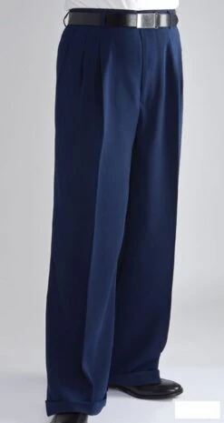Daniel Ellissa Men's Outlet Wide Leg Pants - Double Pleated -Stylish Men's Formal Wear dp106 navy 19