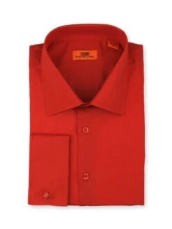 Steven Land 100% Cotton Dress Shirt - Classic Fit 15 Steven Land 100% Cotton Dress Shirt - Classic Fit -Stylish Men's Formal Wear ds115f red 907x1209 4