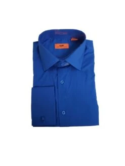Steven Land 100% Cotton Dress Shirt - Spring Colors -Stylish Men's Formal Wear ds115fblue 2