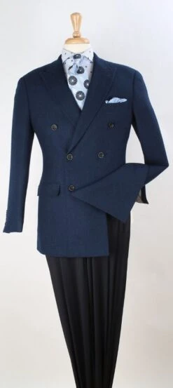 Apollo King Men's 100% Wool Sport Coat - Fashion Double Breasted -Stylish Men's Formal Wear ds2 18