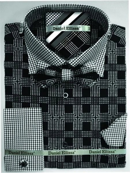 Daniel Ellissa Men's French Cuff Dress Shirt - New 5pc Set 3 Daniel Ellissa Men's French Cuff Dress Shirt - New 5pc Set