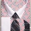 Daniel Ellissa Men's French Cuff Shirt Set - Triangle Dots