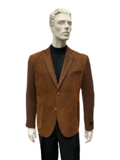 Zacchi Men's Fashion Sport Coat - Lightly Textured -Stylish Men's Formal Wear duane cognac full