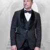Statement Men's Outlet 3 Piece Fashion Tuxedo - Velvet Accents