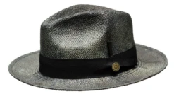 Bruno Capelo Men's Fedora Style Straw Hat - Layered Colors