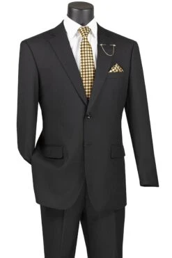 Vinci Men's 2 Piece Wool Feel Executive Suit - Modern Business