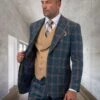 Statement Men's 100% Wool 3 Piece Suit - Layered Tones
