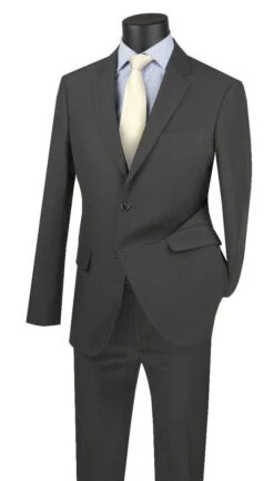 Apollo King Men's 2pc 100% Wool Fashion Suit - Simply Business -Stylish Men's Formal Wear fp20 charcoal 2 33 10 1