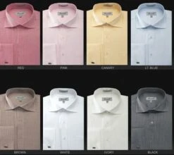 Fratello Men's French Cuff Dress Shirt - Classic Stripe