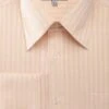 Fratello Men's French Cuff Dress Shirt - Herringbone Stripe -Stylish Men's Formal Wear frv4906 peach