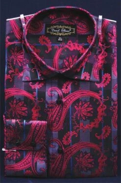Daniel Ellissa Men's Fashion Dress Shirt - Abstract Flower Pattern
