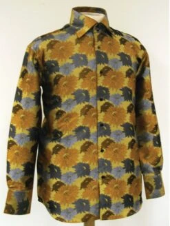 Daniel Ellissa Men's Fashion Dress Shirt - Sunflower Pattern -Stylish Men's Formal Wear full 1