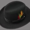 Statement Men's Wool Hat - Godfather -Stylish Men's Formal Wear god father black