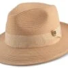 Montique Men's Fashion Straw Fedora Hat - Solid Color 1 Montique Men's Fashion Straw Fedora Hat - Solid Color -Stylish Men's Formal Wear h 42 beige 2
