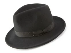 Montique Men's Fashion Wool Fedora Hat - Solid Color
