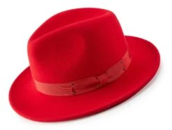 Montique Men's Fashion Wool Fedora Hat - Solid Color -Stylish Men's Formal Wear h 70 red 069 10999 1024x1024 2x