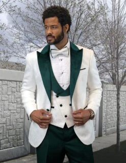 Statement Men's 3 Piece Fashion Tuxedo - Bold Accents -Stylish Men's Formal Wear hilton hunter