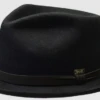 Bruno Capelo Men's Australian Wool Fedora Hat - Pinch Front -Stylish Men's Formal Wear ivyleague black