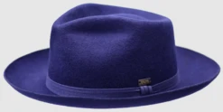 Bruno Capelo Men's Australian Wool Fedora Hat - Pinch Front 9 Bruno Capelo Men's Australian Wool Fedora Hat - Pinch Front -Stylish Men's Formal Wear ivyleague navy